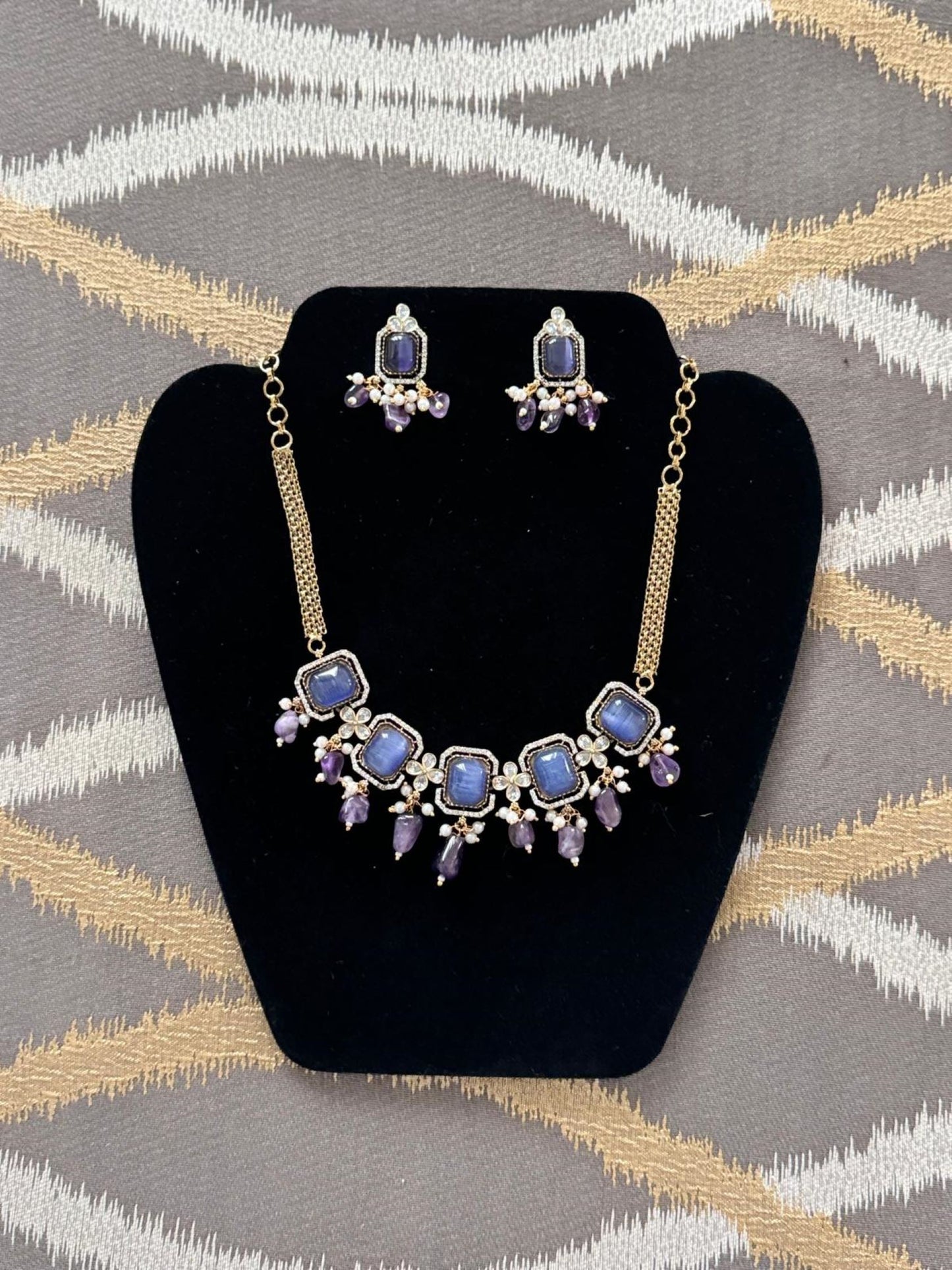 Artificial Jewelry - Necklace Set - Violet