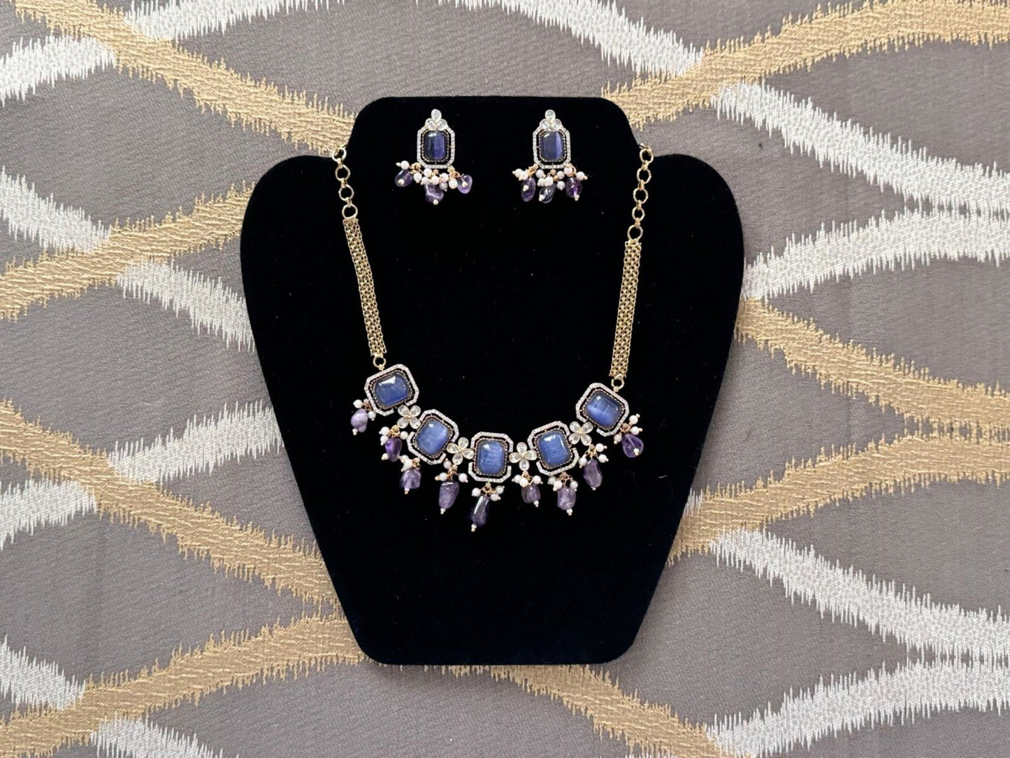 Artificial Jewelry - Necklace Set - Violet