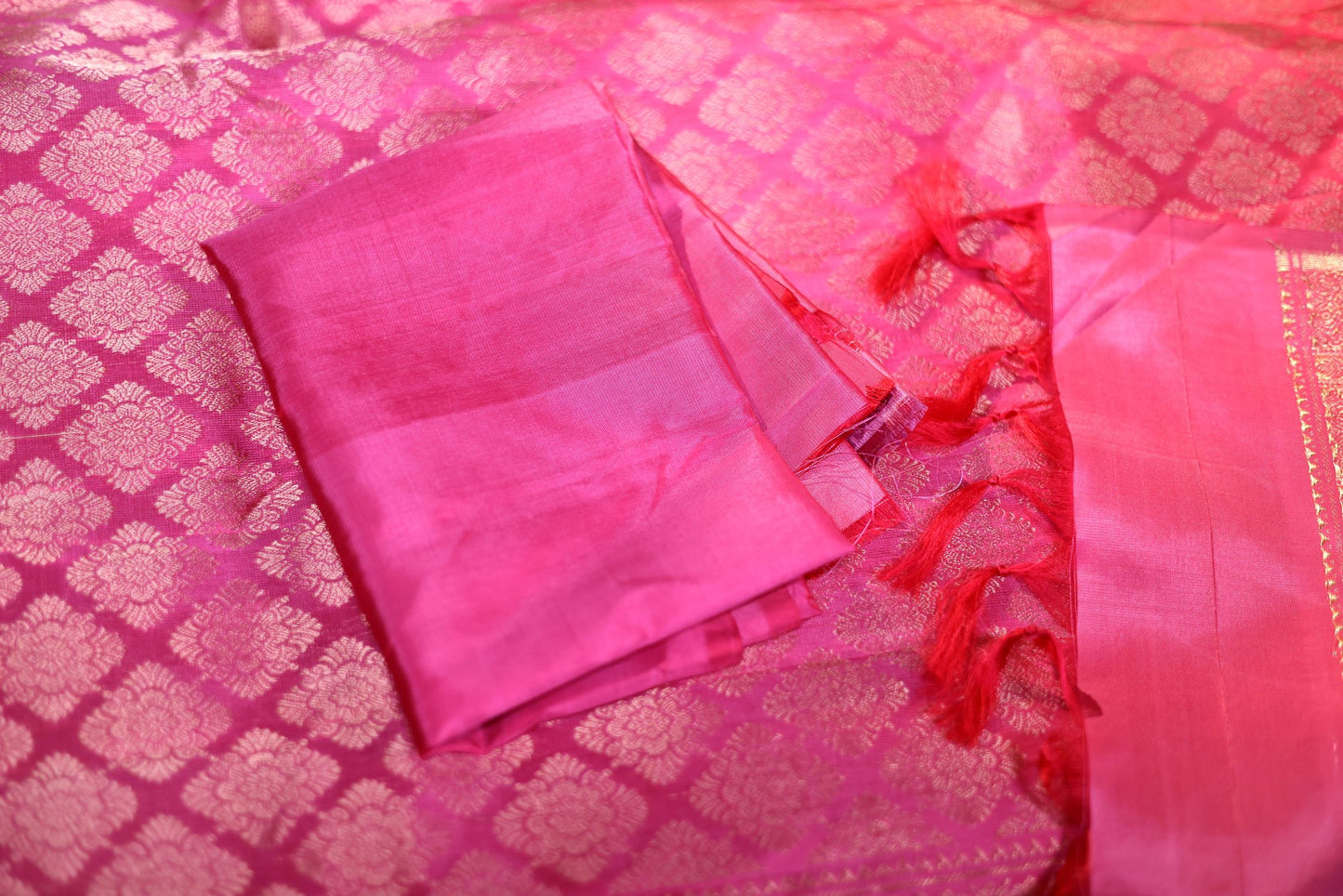 Pure Silk Saree - Lotus Pink Color