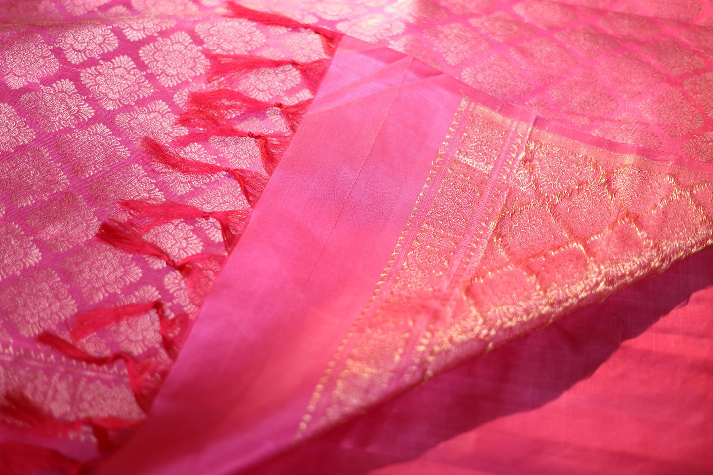 Pure Silk Saree - Lotus Pink Color