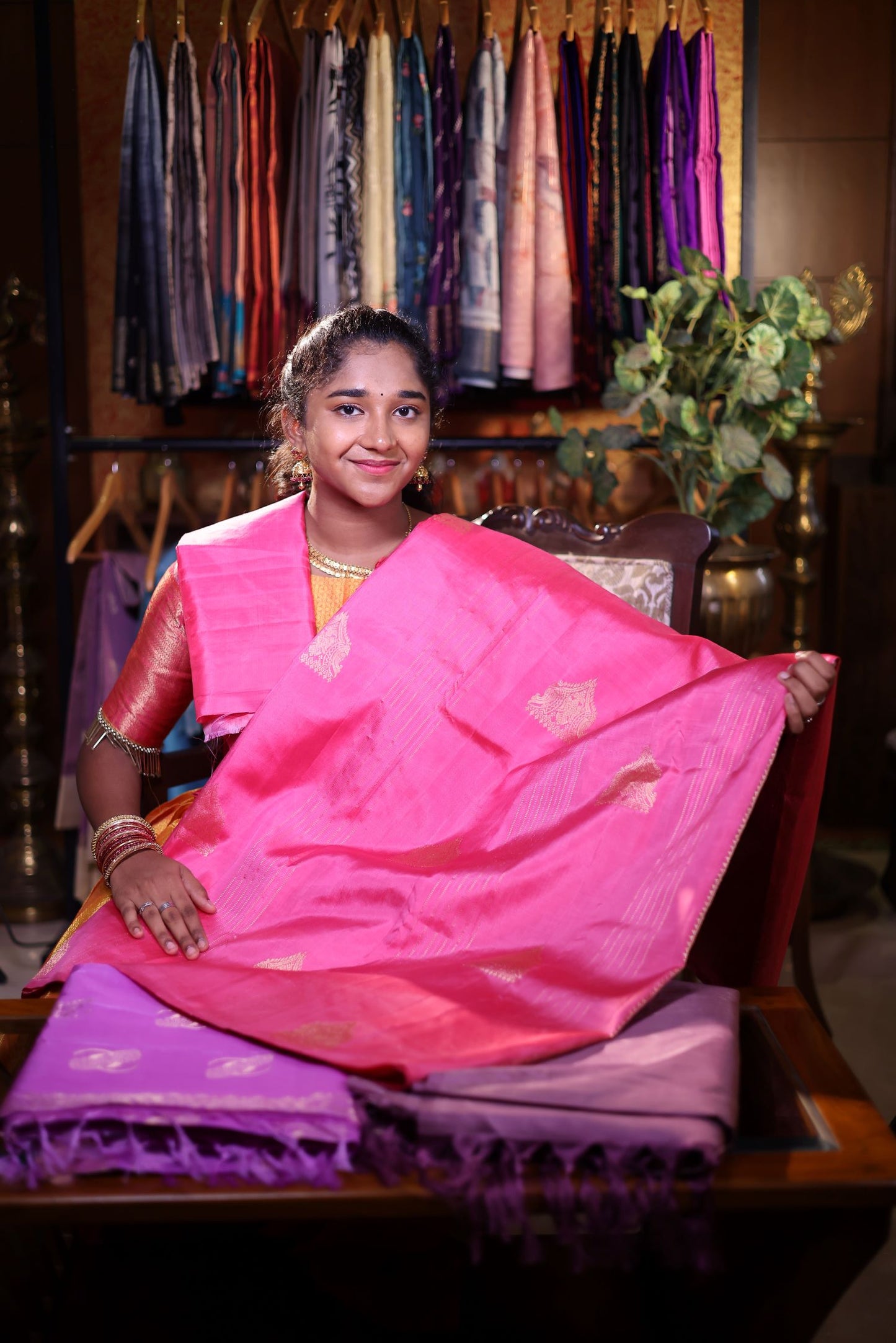 Pure Silk Saree - Lotus Pink Color