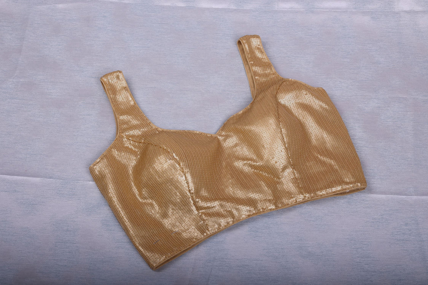 Gold Sequin Silk Blouse