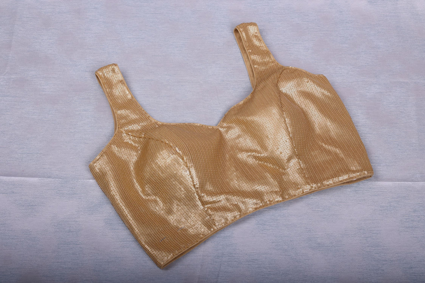Gold Sequin Silk Blouse