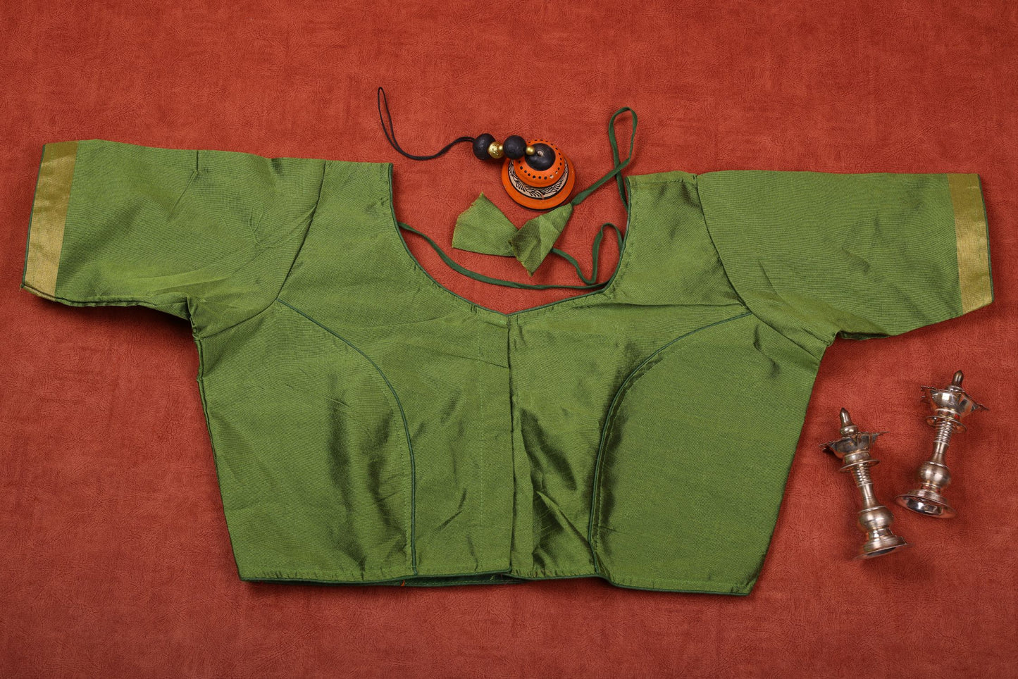 Silk Cotton Blouse - Green
