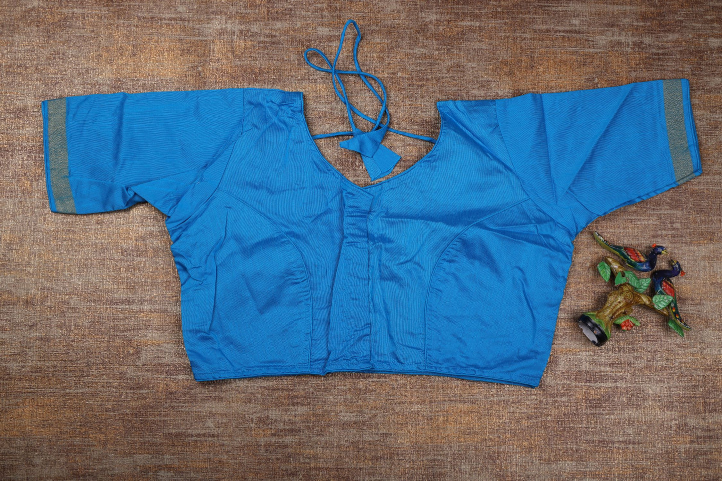 Silk Cotton Blouse - Blue