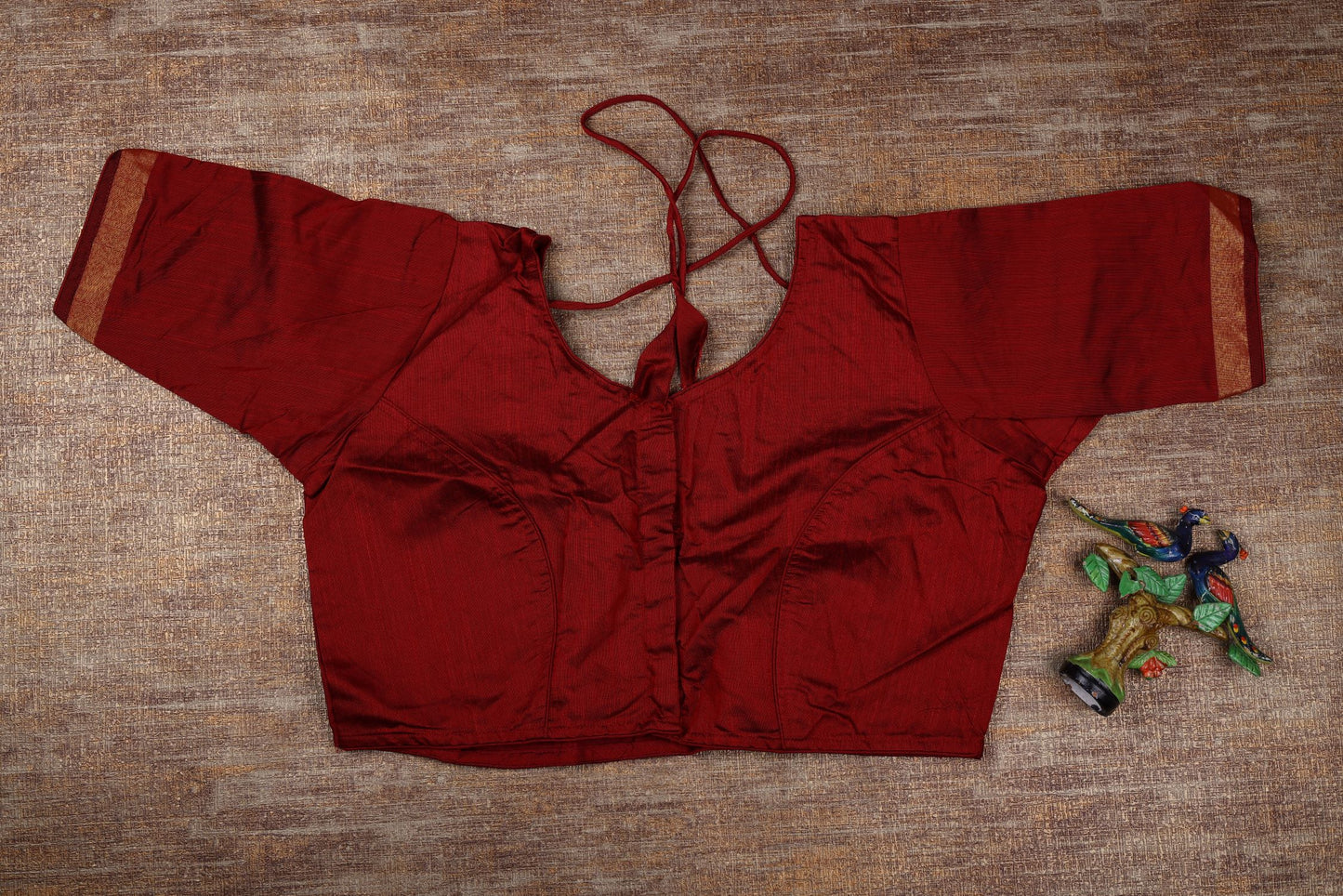 Silk Cotton Blouse - Maroon