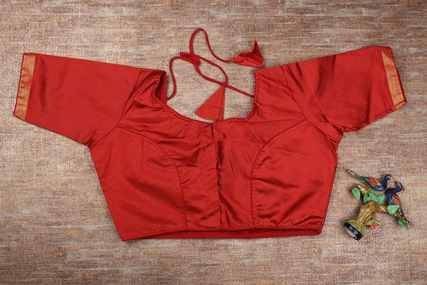 Silk Cotton Blouse - Red