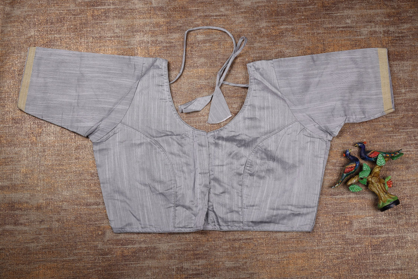 Silk Cotton Blouse - Light Grey
