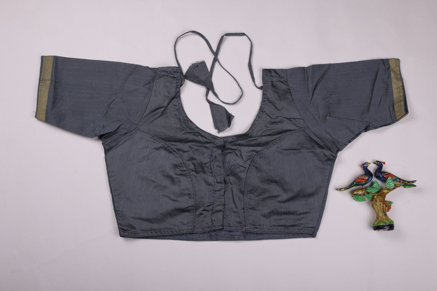 Silk Cotton Blouse - Dark Grey