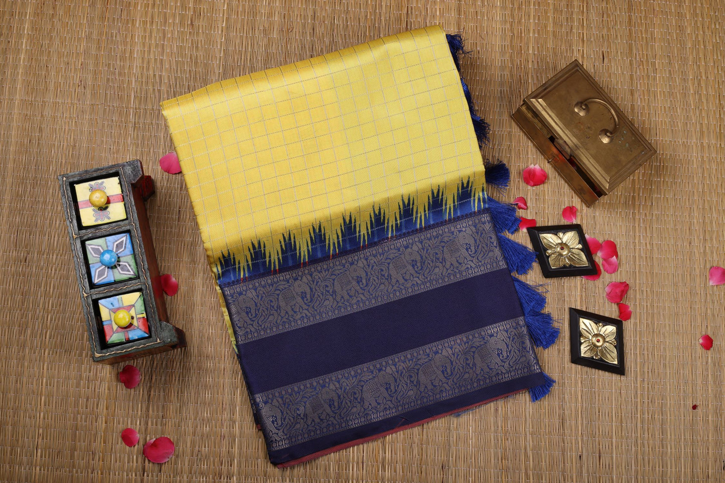 Kosa Silk Saree - Yellow