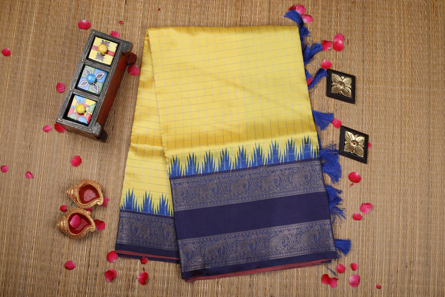 Kosa Silk Saree - Yellow
