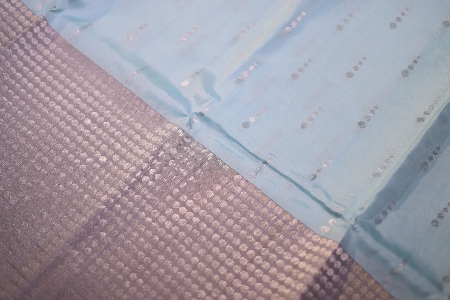 Pure Silk Saree - Pastel Blue Color