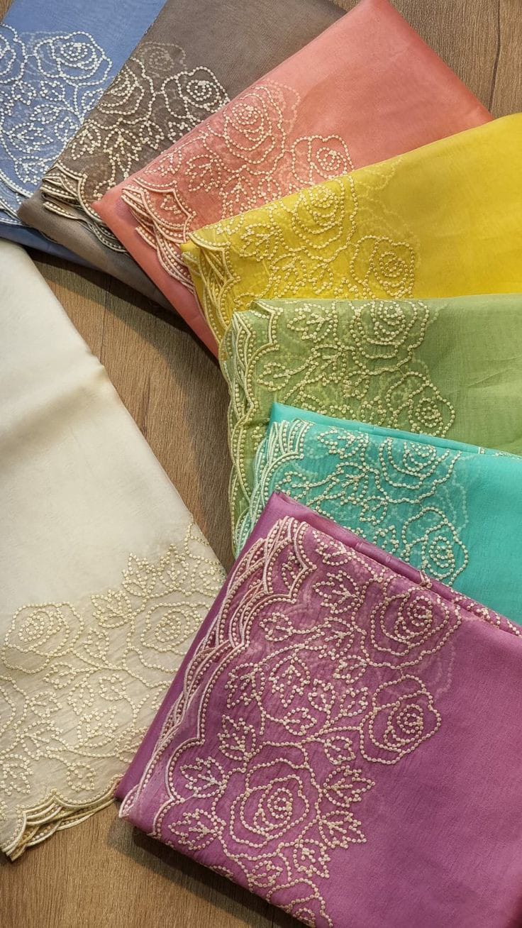 Banaras Soft Silk Organza Saree - Blue Color and Stitched Blouse