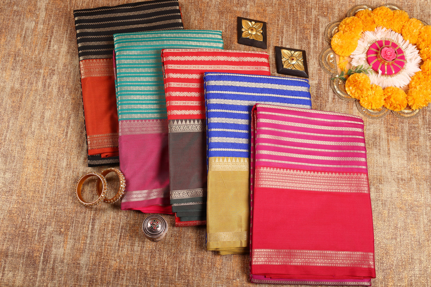 Semi Tussar Silk Saree - Red