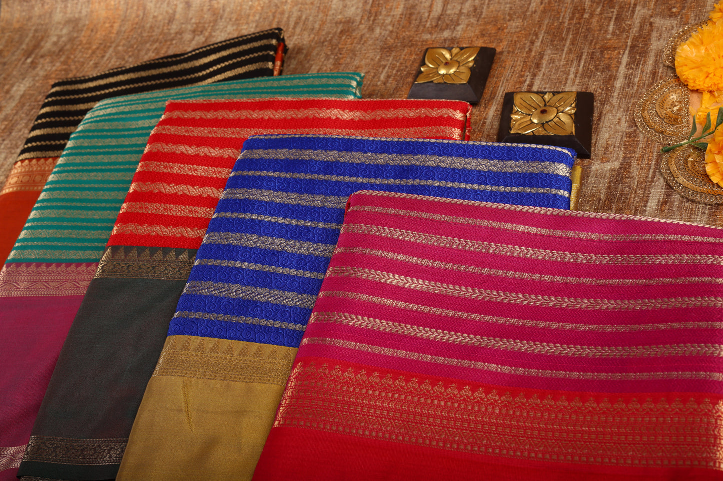 Semi Tussar Silk Saree - Red