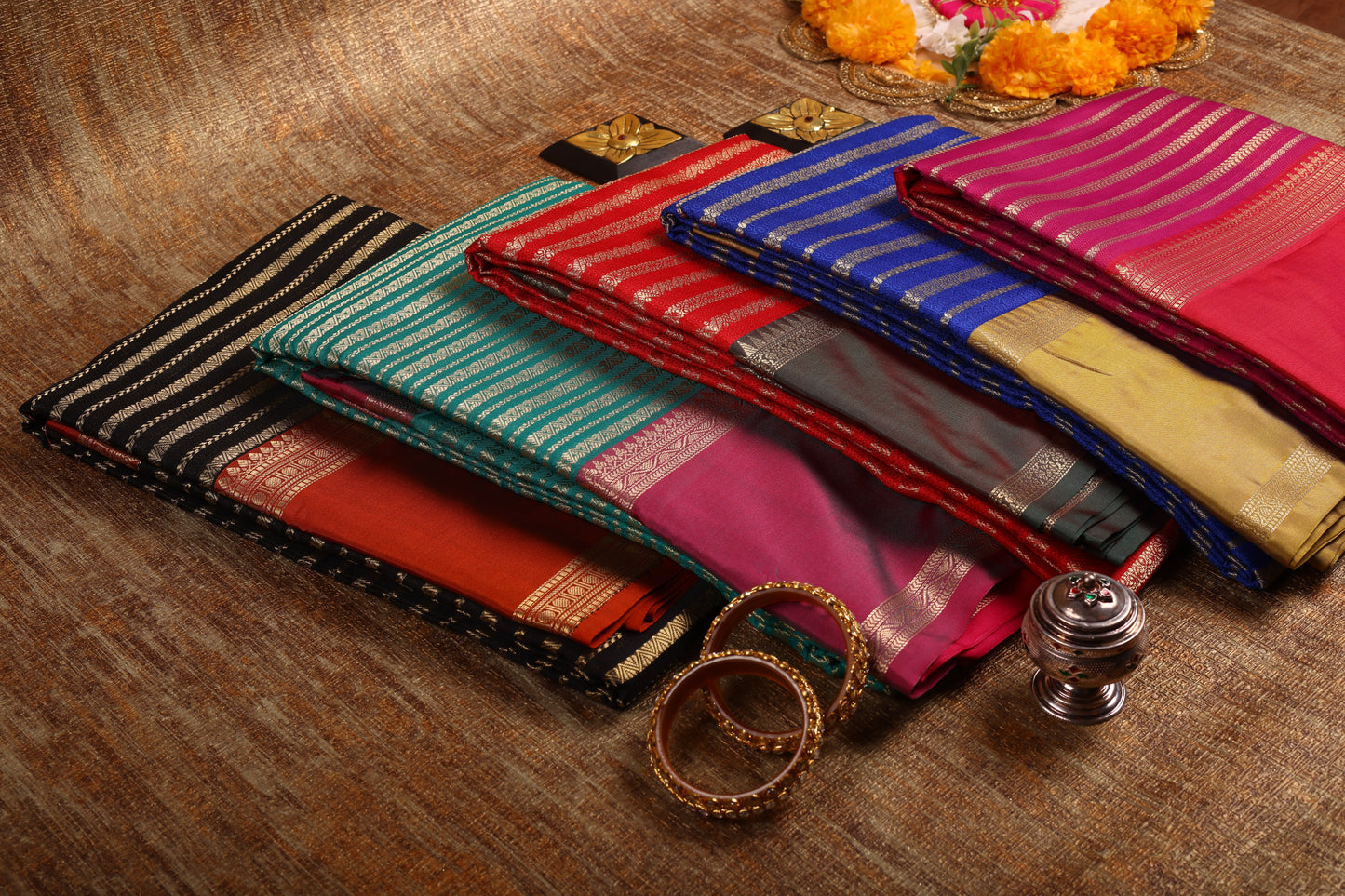 Semi Tussar Silk Saree - Red