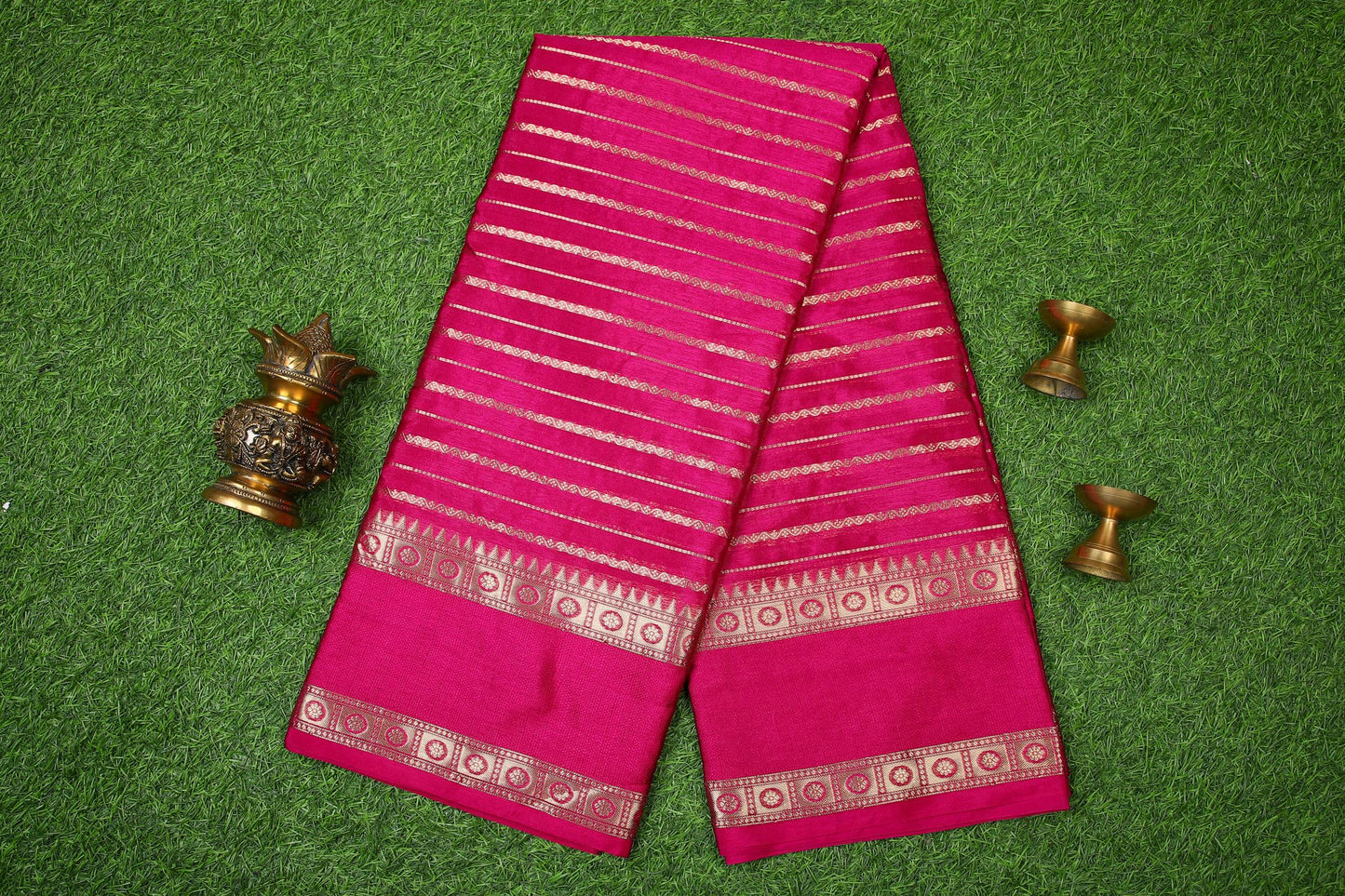 Semi Soft Silk Saree - Majenta