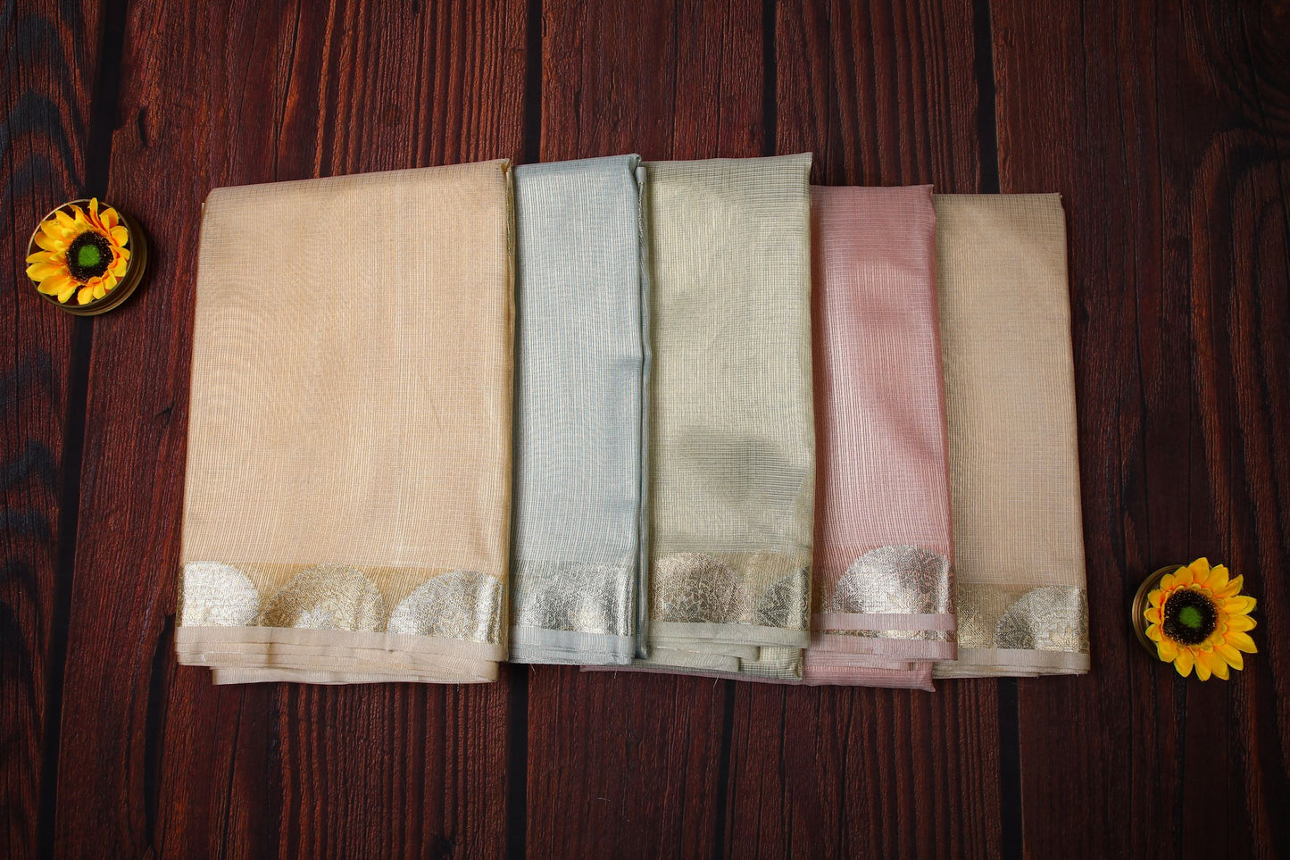 Kota Silk Saree Alfi - Pastel Creme