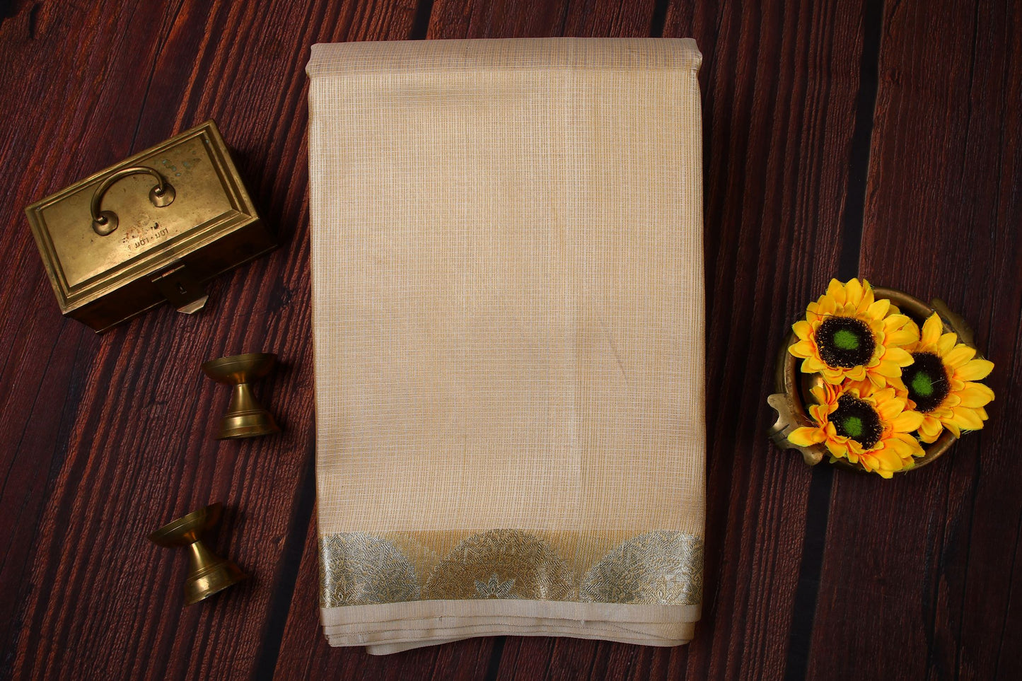 Kota Silk Saree - Gold