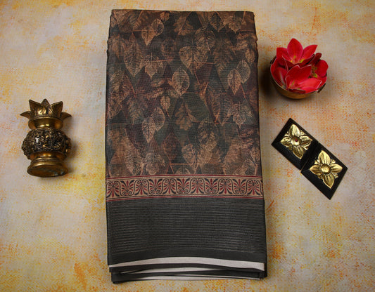 Fancy Silk Saree - Brown