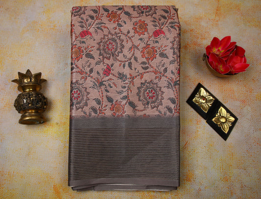 Fancy Silk Saree - Peach