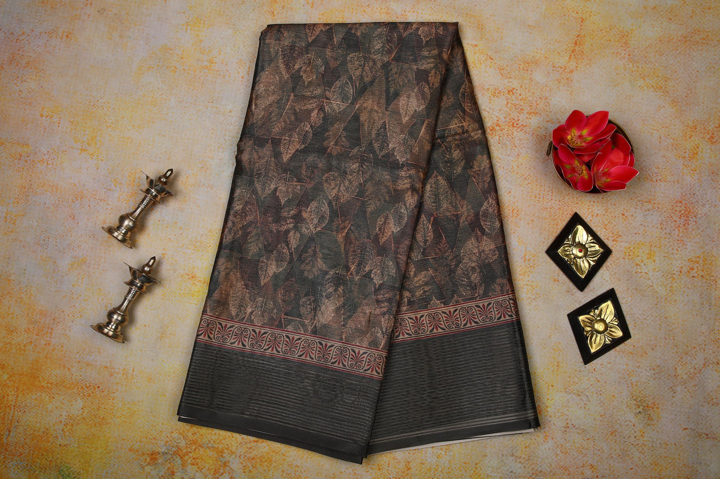 Fancy Silk Saree - Brown