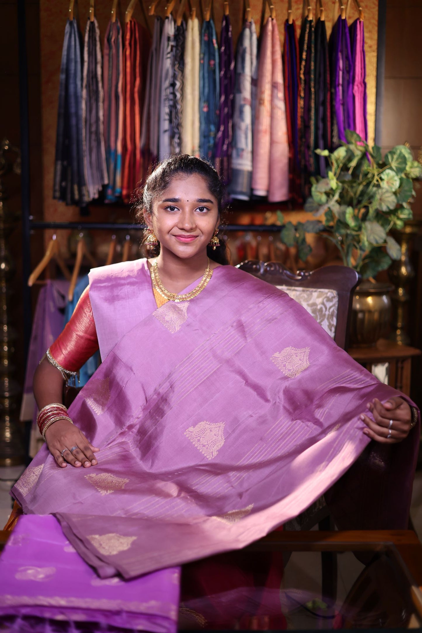 Pure Silk Saree - Lavender