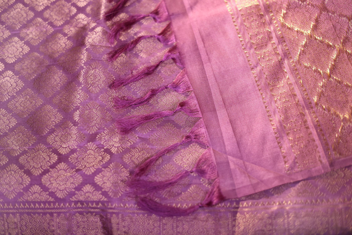 Pure Silk Saree - Lavender