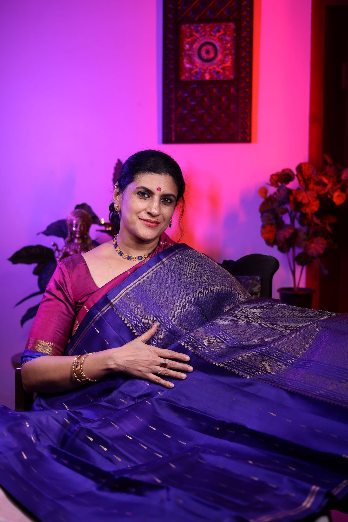 Pure Silk Saree - Blue Color