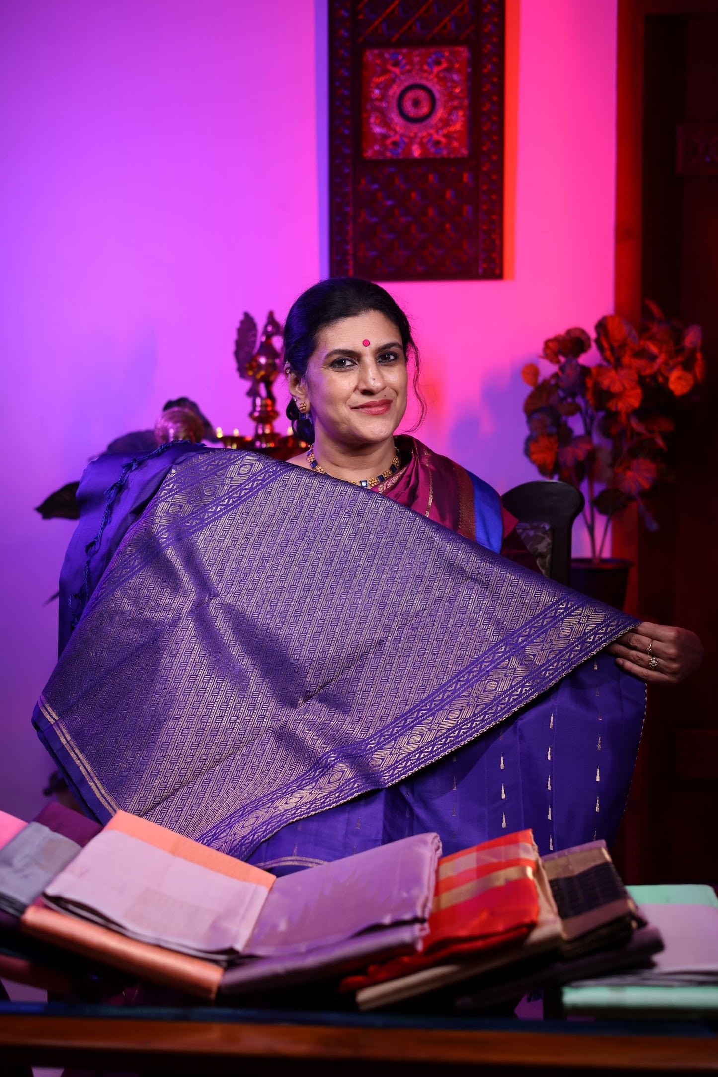 Pure Silk Saree - Blue Color