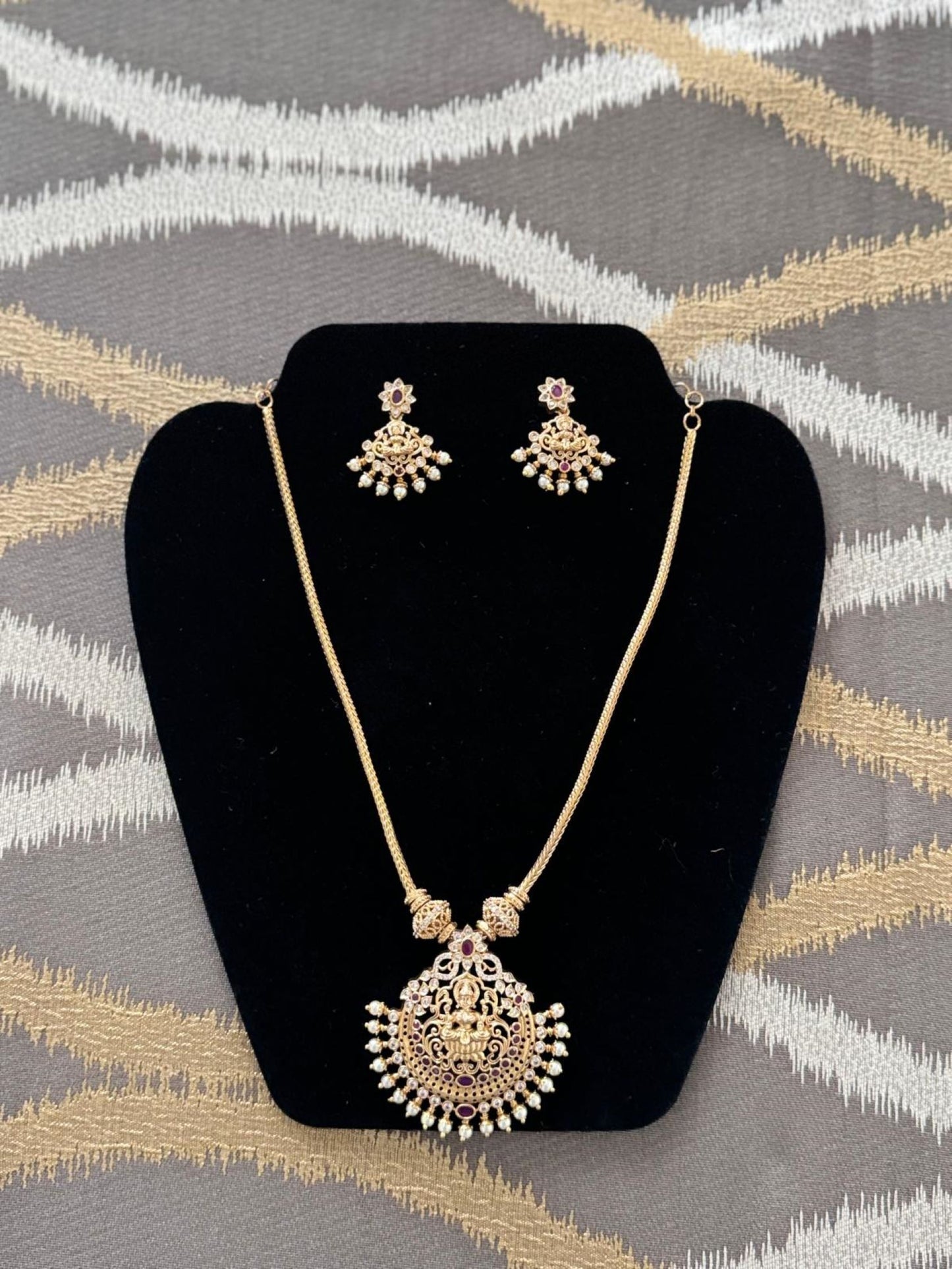 Artificial Jewelry - Necklace Set - Lakshmi Pendant