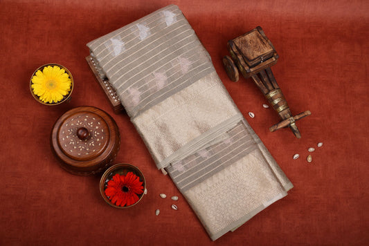 Kota Silk Saree - Pastel Green