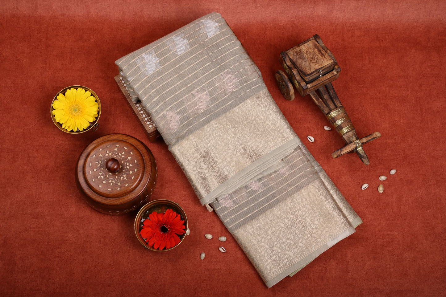 Kota Silk Saree - Pastel Green