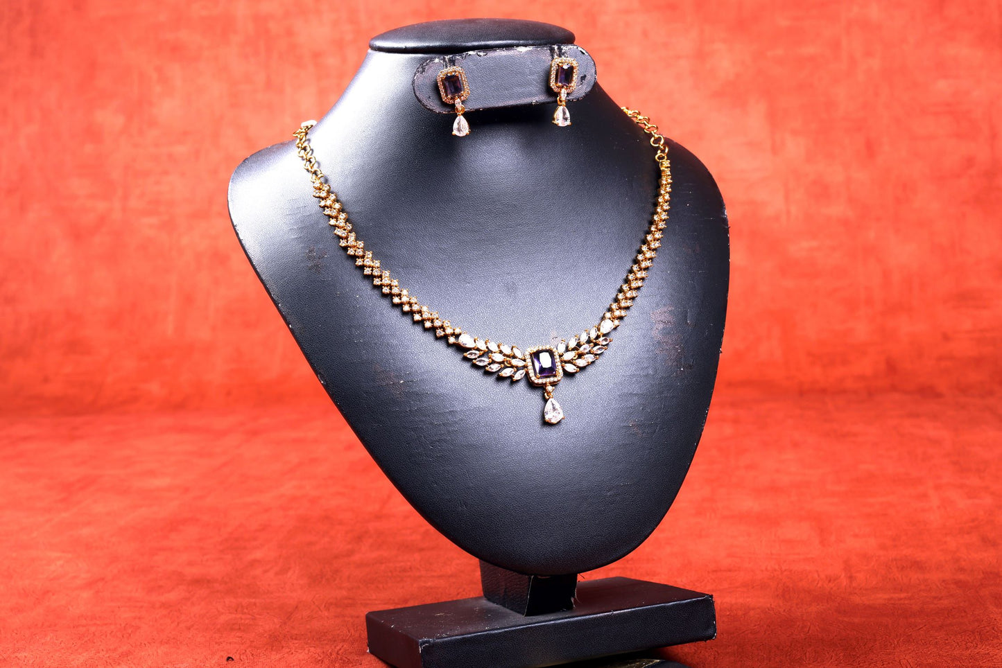 Artificial Jewelry - Necklace Set - Purple