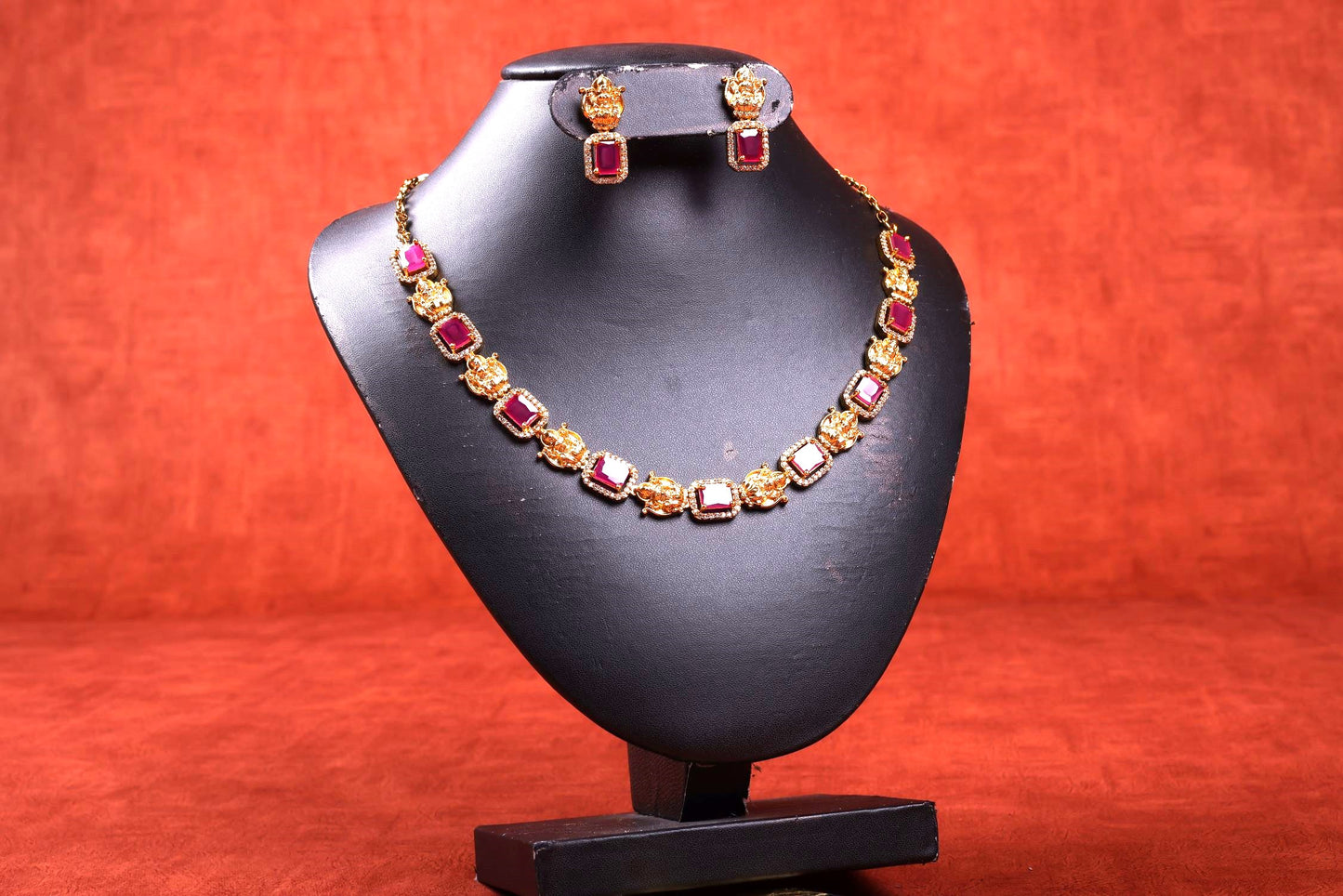 Artificial Jewelry - Necklace Set - Red