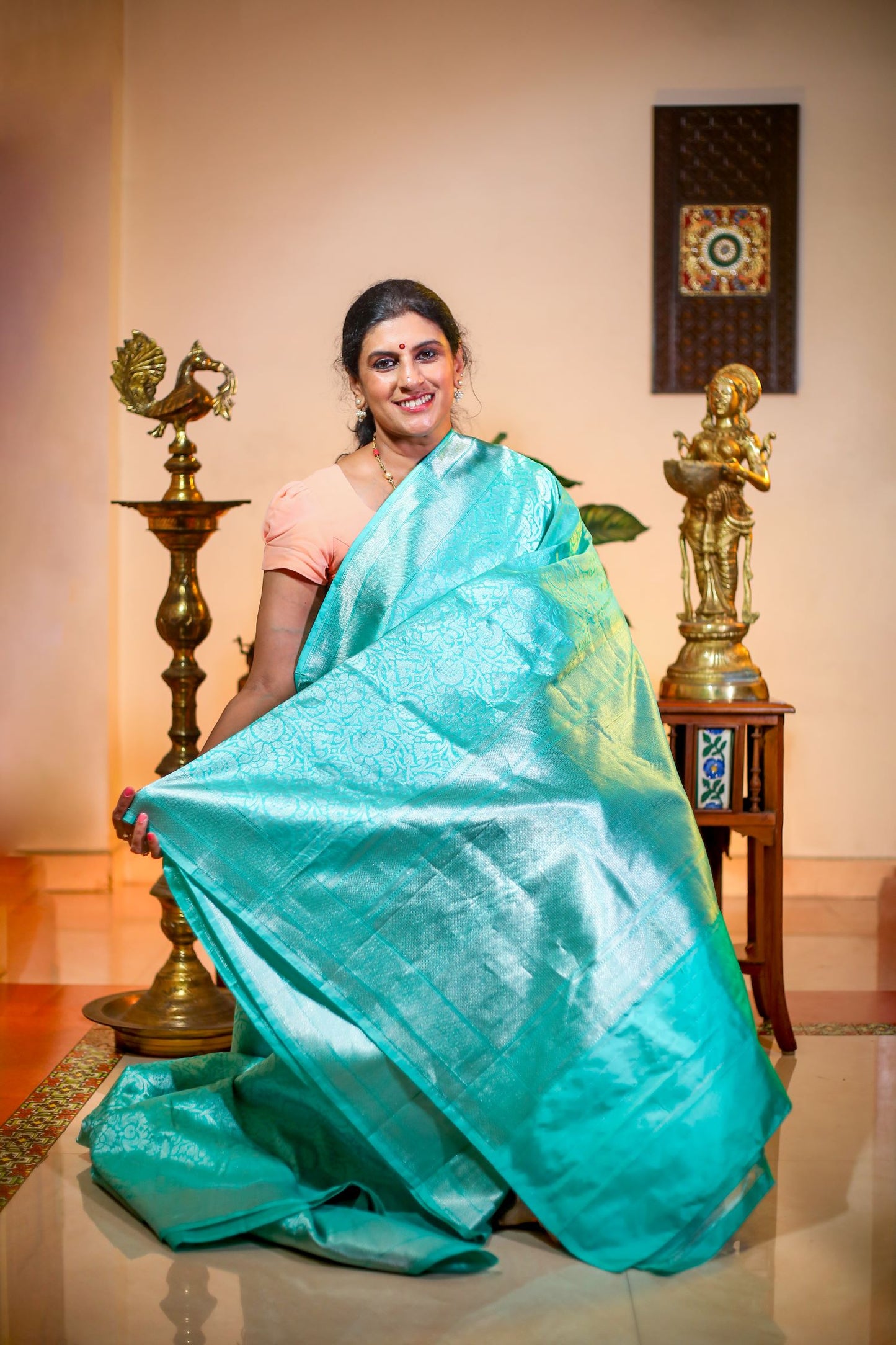 Pure Banaras Silk Saree - Light Blue