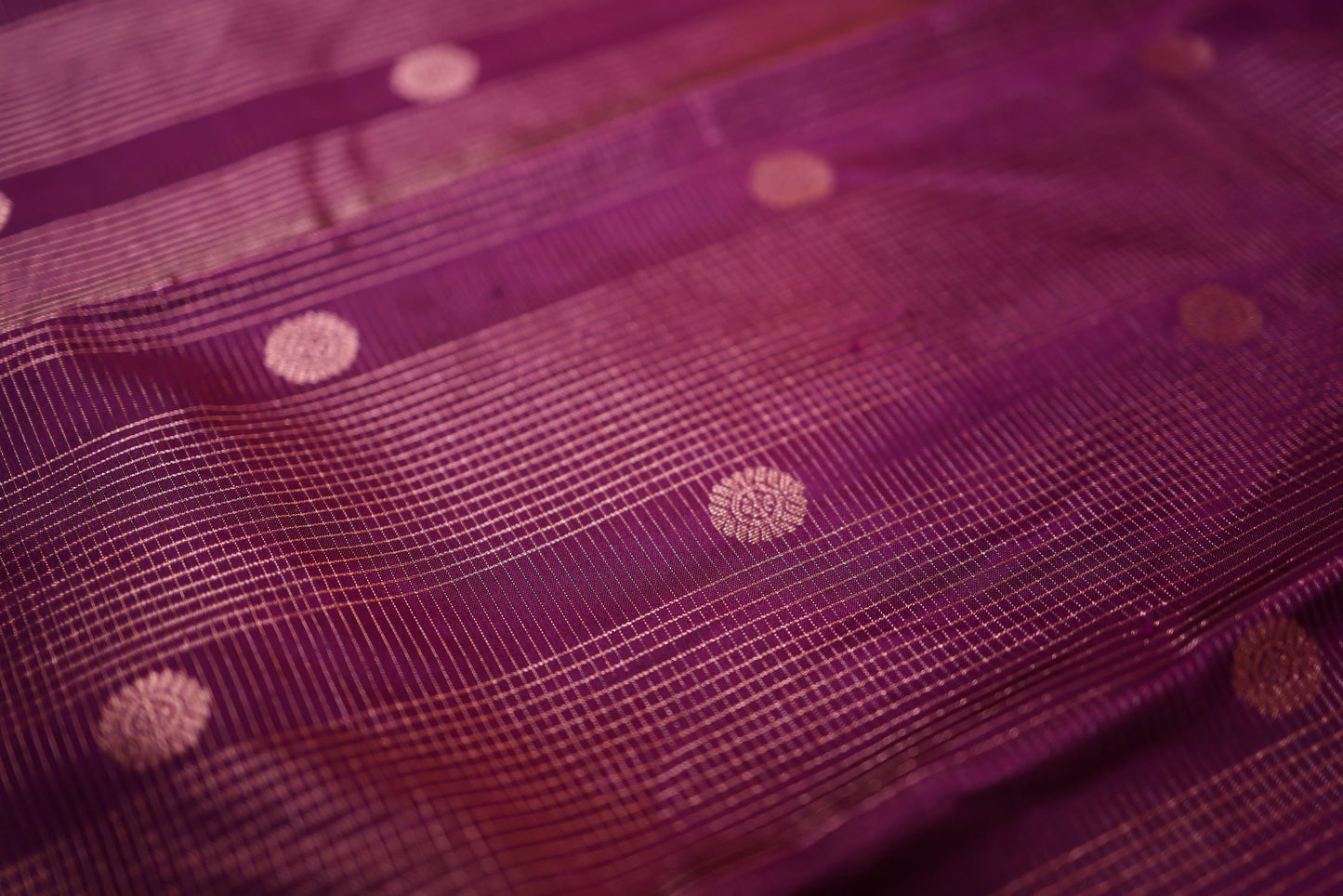 Pure Silk Saree - Purple Saree with Pista Green Border