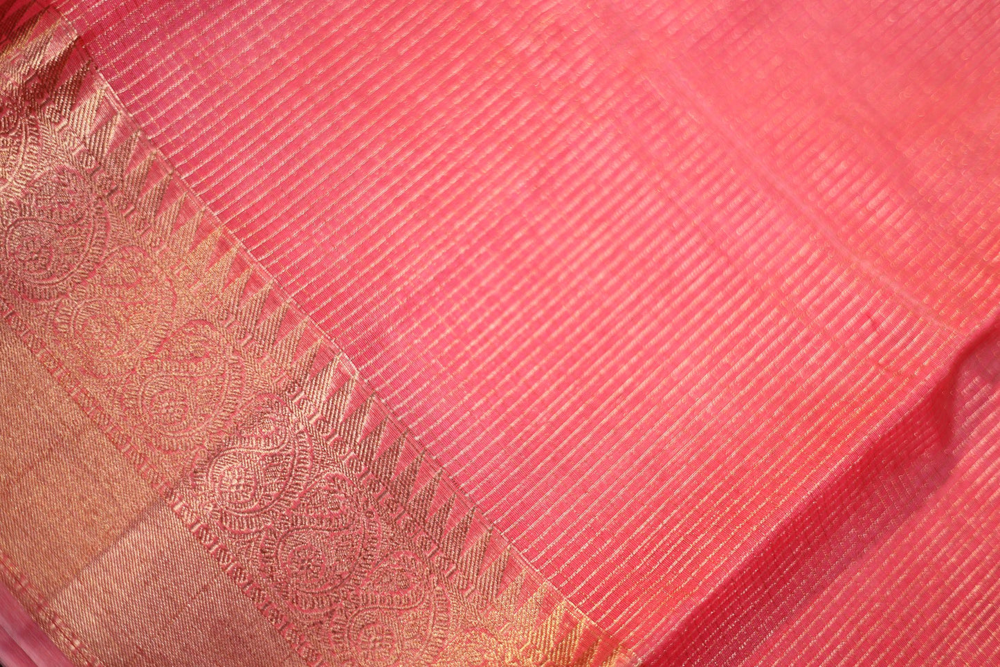 Seeko Silk Saree - Pink Color with Zari Border