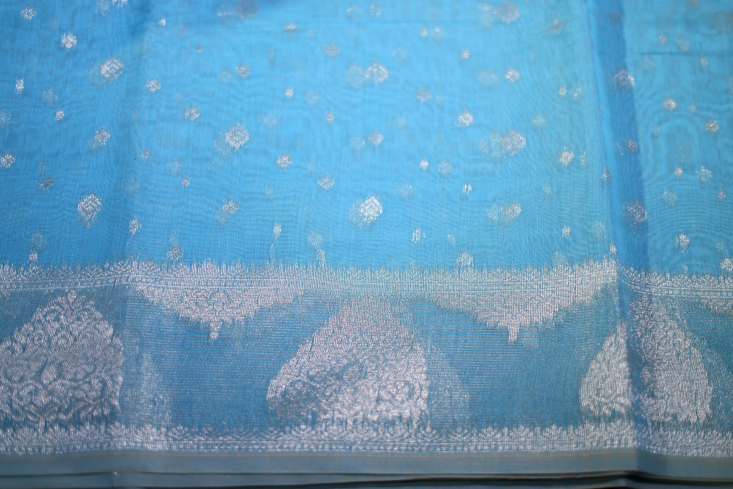 Seeko Silk Saree - Blue Color with Zari Border