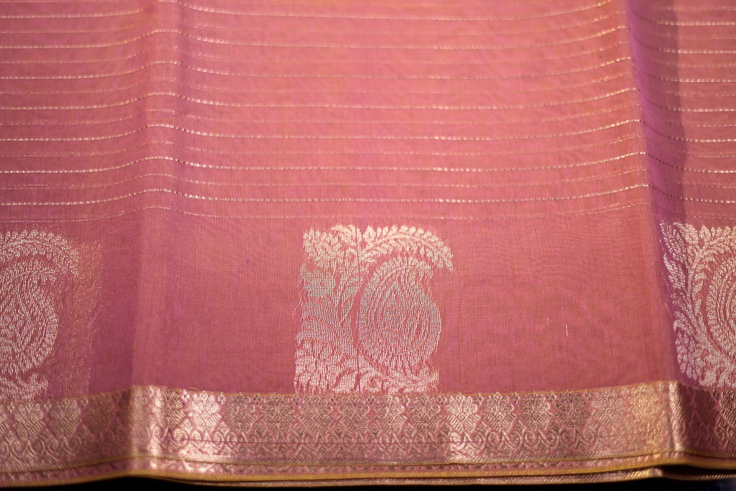 Seeko Silk Saree - Pastel Color with Zari Border