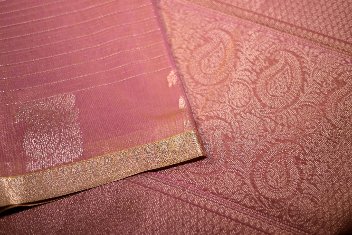 Seeko Silk Saree - Pastel Color with Zari Border