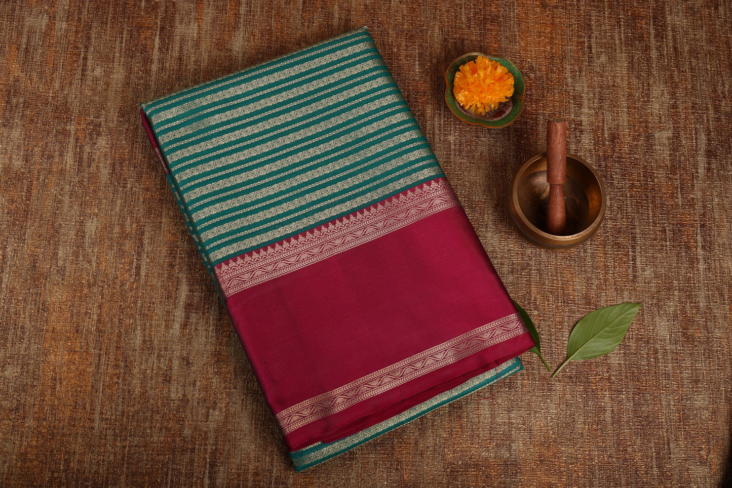 Semi Tussar Silk Saree - Green