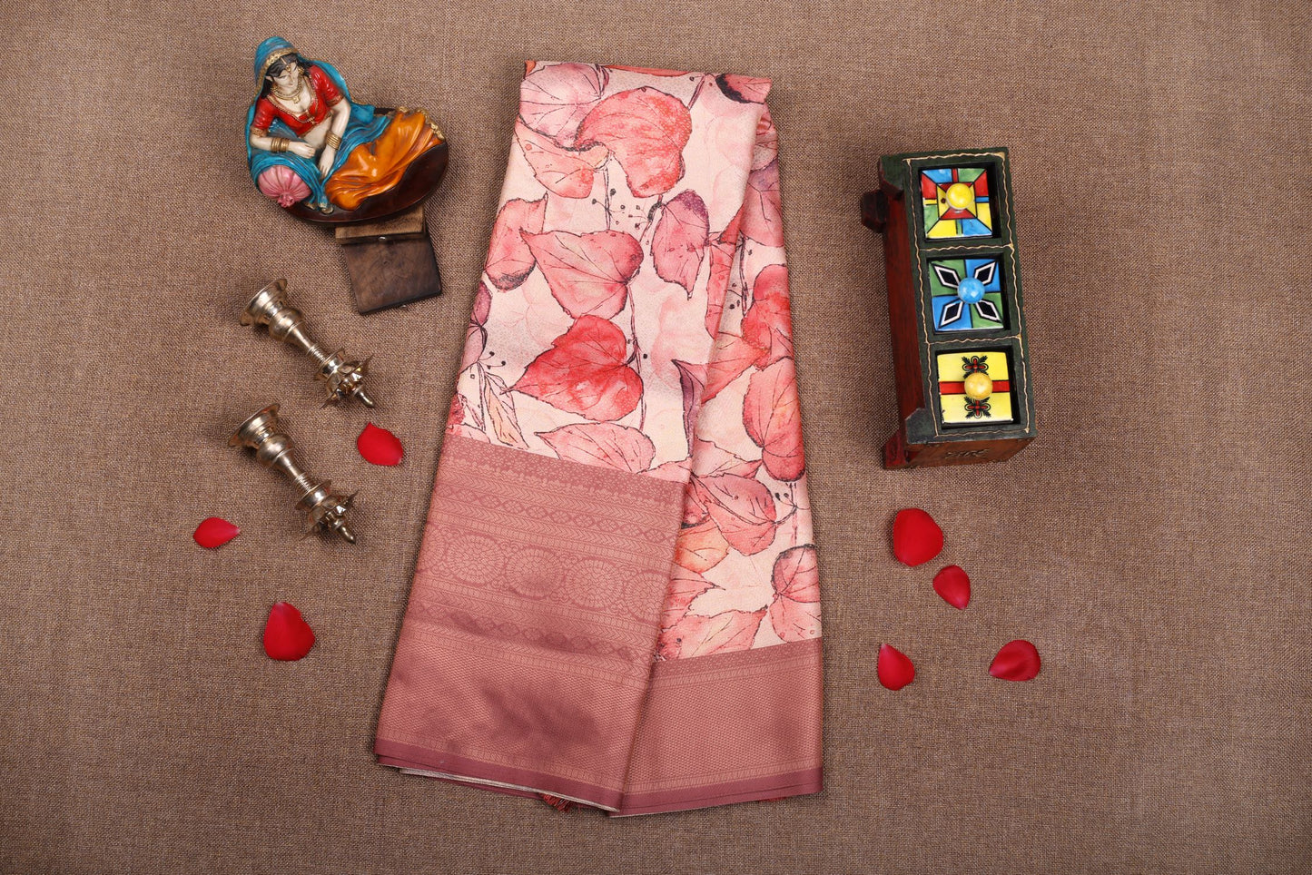 Dola Silk Saree - Peach