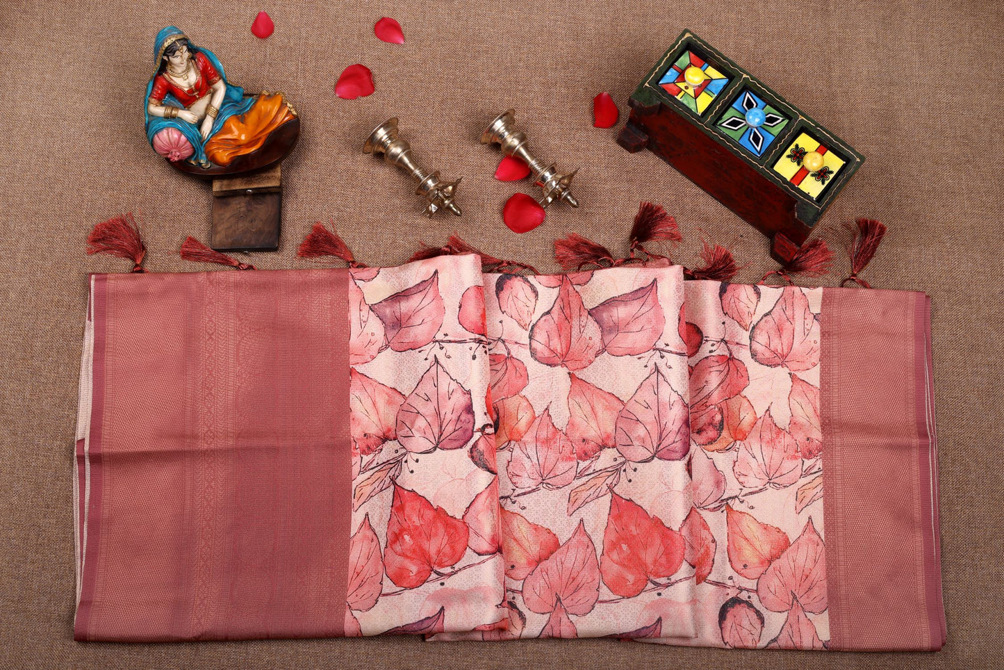 Dola Silk Saree - Peach